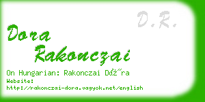 dora rakonczai business card